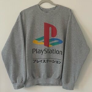 Sony PlayStation Official Merch *RARE* Grey Pullover Large Unisex